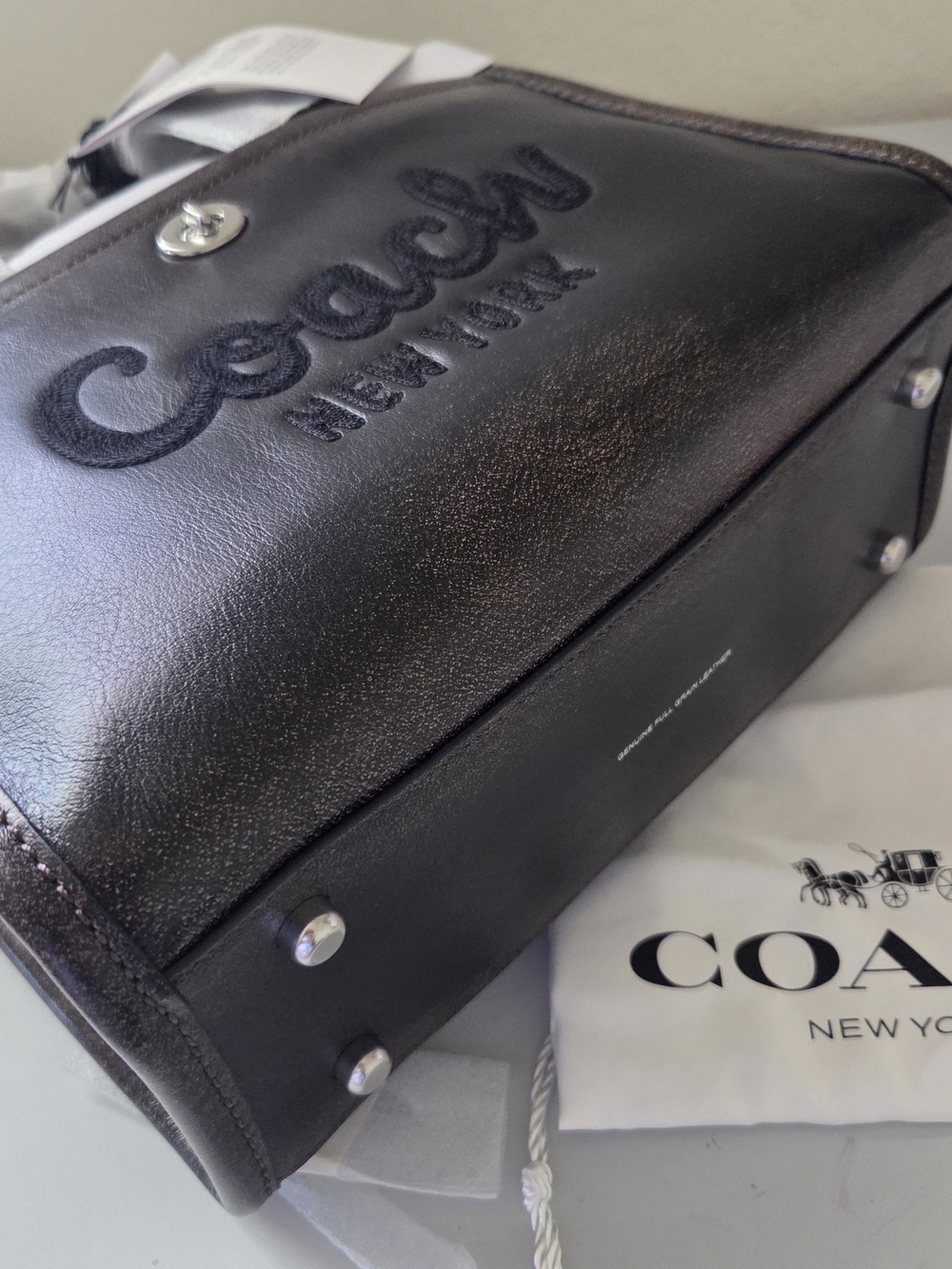 Coach Cargo Tote 26 in Loved Leather - Picture 11 of 16